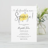 Invitation de douche nuptiale Main Squeeze Lemons  (Debout devant)