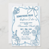 Invitation de douche nuptiale manuscrite Doodle Bl (Devant)