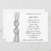 Invitation de douche nuptiale Mariage blanche Infi (Devant / Derrière)