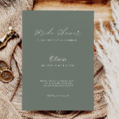 Invitation de douche nuptiale Mariage Sage Green