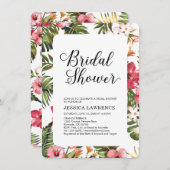 Invitation de douche nuptiale Mariage tropicale mo (Devant / Derrière)