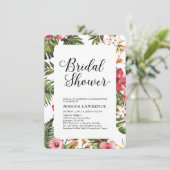Invitation de douche nuptiale Mariage tropicale mo (Debout devant)