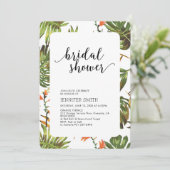 Invitation de douche nuptiale Mariage tropicale mo (Debout devant)