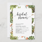 Invitation de douche nuptiale Mariage tropicale mo (Devant)