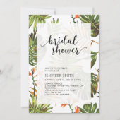 Invitation de douche nuptiale Mariage tropicale mo (Devant)