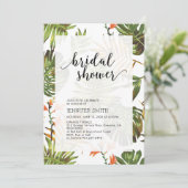 Invitation de douche nuptiale Mariage tropicale mo (Debout devant)