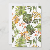 Invitation de douche nuptiale Mariage tropicale mo (Dos)