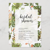 Invitation de douche nuptiale Mariage tropicale mo (Devant / Derrière)