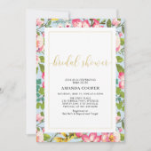 Invitation de douche nuptiale Mariage tropicale mo (Devant)