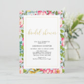 Invitation de douche nuptiale Mariage tropicale mo (Debout devant)