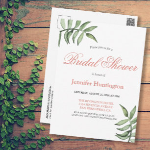 Invitation de douche nuptiale minimaliste moderne