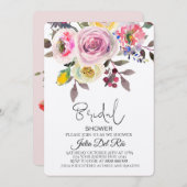 Invitation de douche nuptiale Modèle modifiable ro (Devant / Derrière)