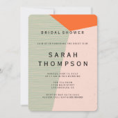 Invitation de douche nuptiale moderne du milieu du (Devant)