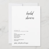 Invitation de douche nuptiale moderne et minimalis (Devant)