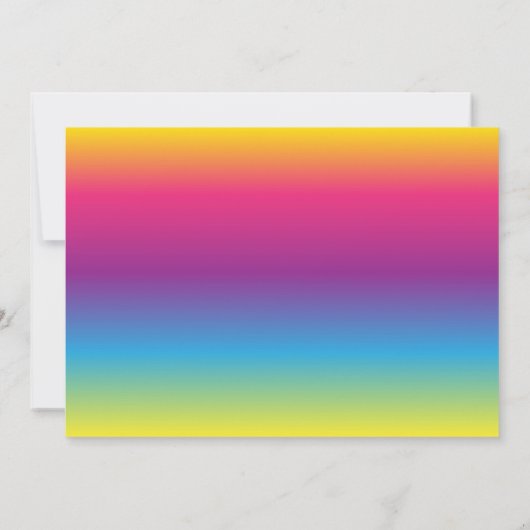 Invitation de douche nuptiale moderne Rainbow Grad (Dos)