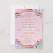Invitation de douche nuptiale Monnaie bleu & dente (Dos)