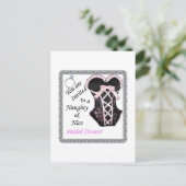 invitation de douche nuptiale - Naughty & Nice ros (Debout devant)