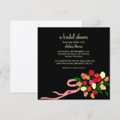 Invitation de douche nuptiale [Noir] (Devant / Derrière)