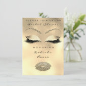 Invitation de douche nuptiale Oeil or Faux Lèvres  (Debout devant)