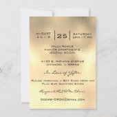 Invitation de douche nuptiale Oeil or Faux Lèvres  (Dos)
