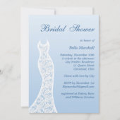 Invitation de douche nuptiale Ombre en bleu placid (Devant)