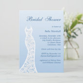 Invitation de douche nuptiale Ombre en bleu placid (Debout devant)