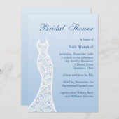 Invitation de douche nuptiale Ombre en bleu placid (Devant / Derrière)