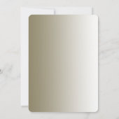 Invitation de douche nuptiale ornée or moderne (Dos)