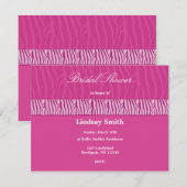 Invitation de douche nuptiale parfaitement rose (Devant / Derrière)