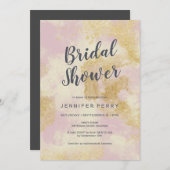 Invitation de douche nuptiale - parties scintillan (Devant / Derrière)