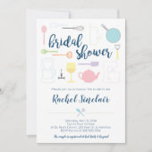 Invitation de douche nuptiale - Pastel Thème de cu (Devant)