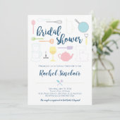Invitation de douche nuptiale - Pastel Thème de cu (Debout devant)