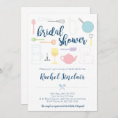 Invitation de douche nuptiale - Pastel Thème de cu (Devant / Derrière)
