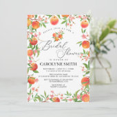 Invitation de douche nuptiale Peach Watercolor (Debout devant)