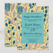 Invitation de douche nuptiale peinte moderne (Devant / Derrière)