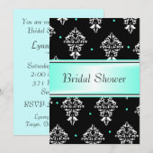 Invitation de douche nuptiale personnalisable (Devant / Derrière)