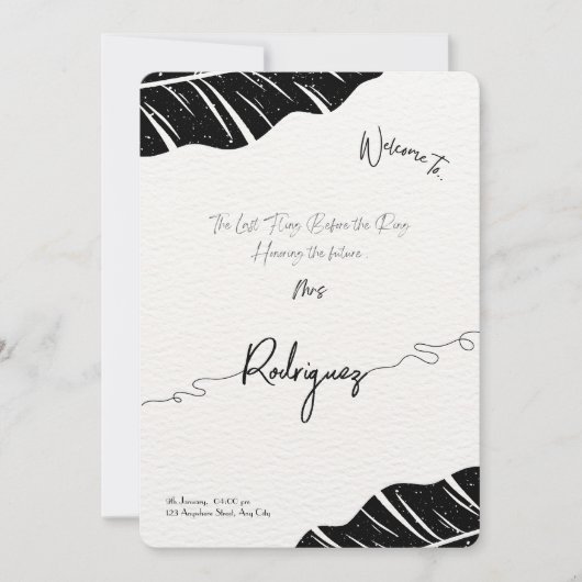 Invitation de douche nuptiale personnalisée - Scri (Devant)