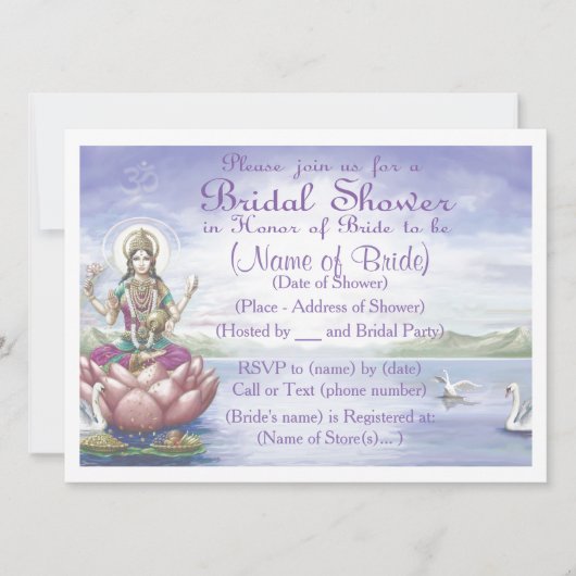 Invitation de douche nuptiale personnalisée Style (Devant)