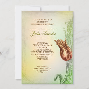 Invitation de douche nuptiale personnalisée vintag