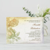 Invitation de douche nuptiale personnalisée vintag (Debout devant)