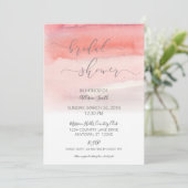 Invitation de douche nuptiale Pink Ombre (Debout devant)