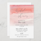 Invitation de douche nuptiale Pink Ombre (Devant / Derrière)