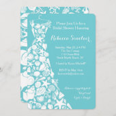 Invitation de douche nuptiale, plage, robe de coqu (Devant / Derrière)