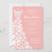Invitation de douche nuptiale, plage, robe de coqu (Devant)