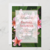 Invitation de douche nuptiale Plumeria rose (Devant)