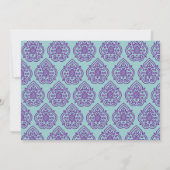 Invitation de douche nuptiale pourpre/turquoise (Dos)