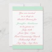 Invitation de douche nuptiale Proverbes d'excellen (Dos)