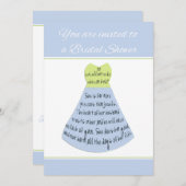 Invitation de douche nuptiale Proverbes d'excellen (Devant / Derrière)