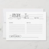 Invitation de douche nuptiale | Rétro femme au foy (Dos)