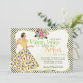 Invitation de douche nuptiale | Rétro femme au foy (Debout devant)